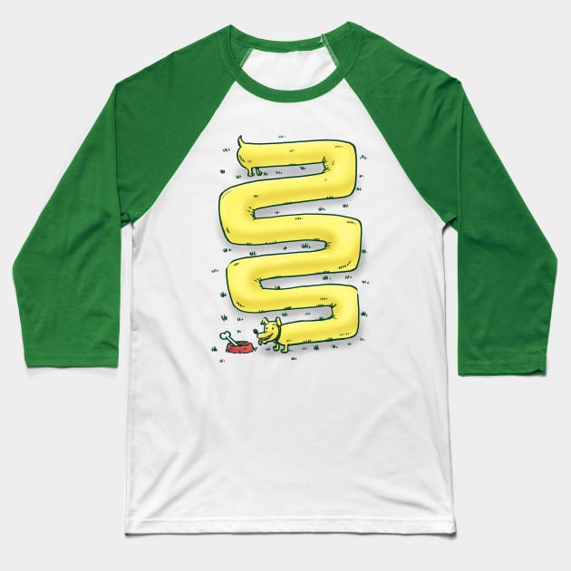 Infinite Wiener Dog Baseball T-Shirt by nickv47